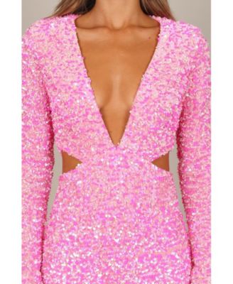 Women's Kelly Long Sleeve Sequin Mini Dress
