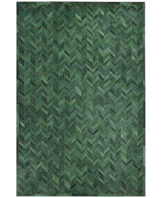 Timeless Rug Designs Cowhide S3339 Rug Collection In Green