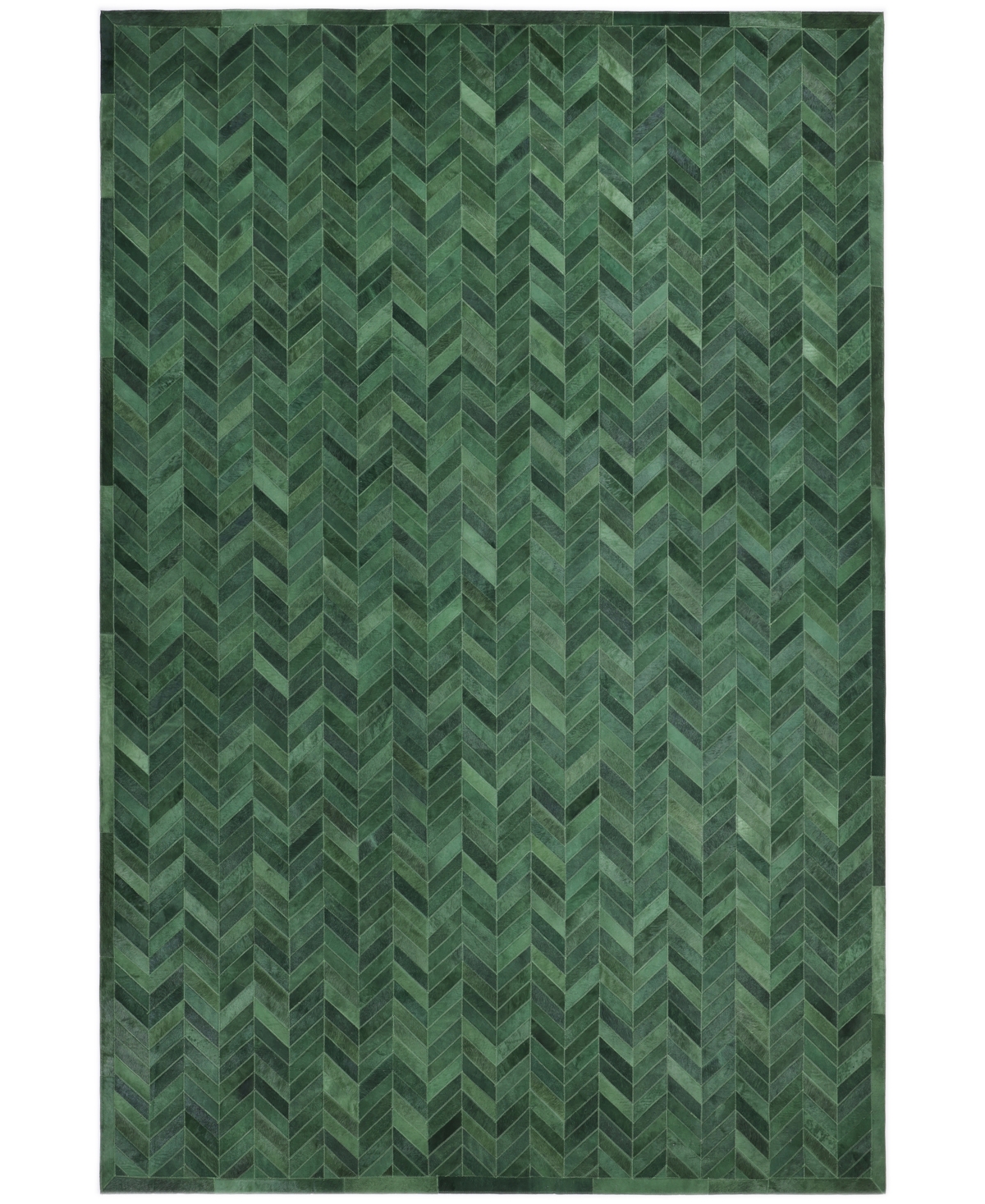 Timeless Rug Designs Cowhide S3339 9'x12' Area Rug In Green