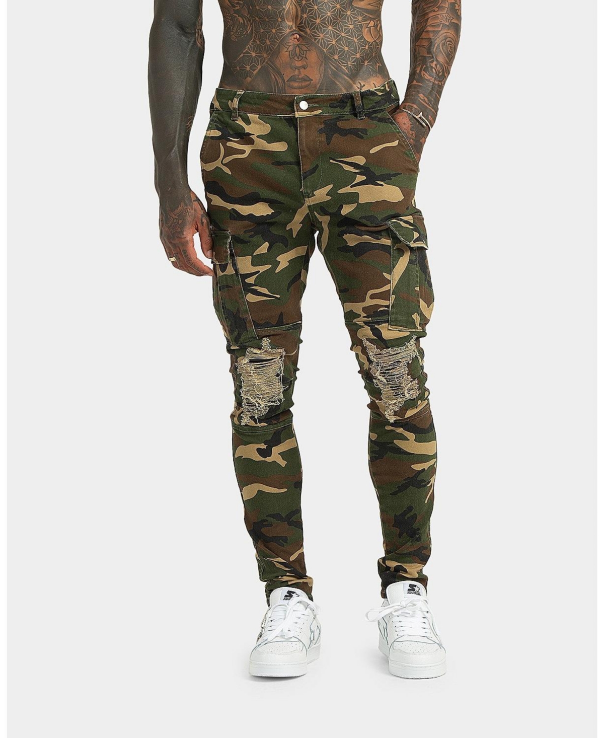 Men's Sergeant Camo Ripped Jeans - Camo