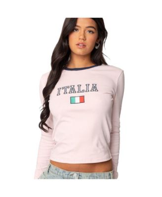 Womens Italy Long Sleeve T Shirt