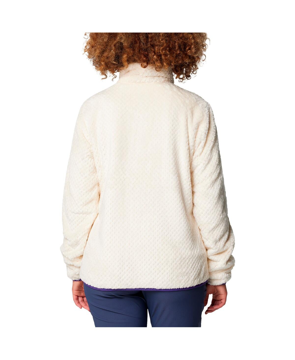 Shop Columbia Women's Cream Washington Huskies Fireside Ii Sherpa Full-zip Jacket