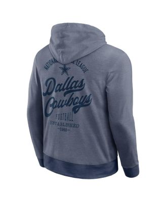 Men's Navy Dallas Cowboys Tonal Knit Pullover Hoodie