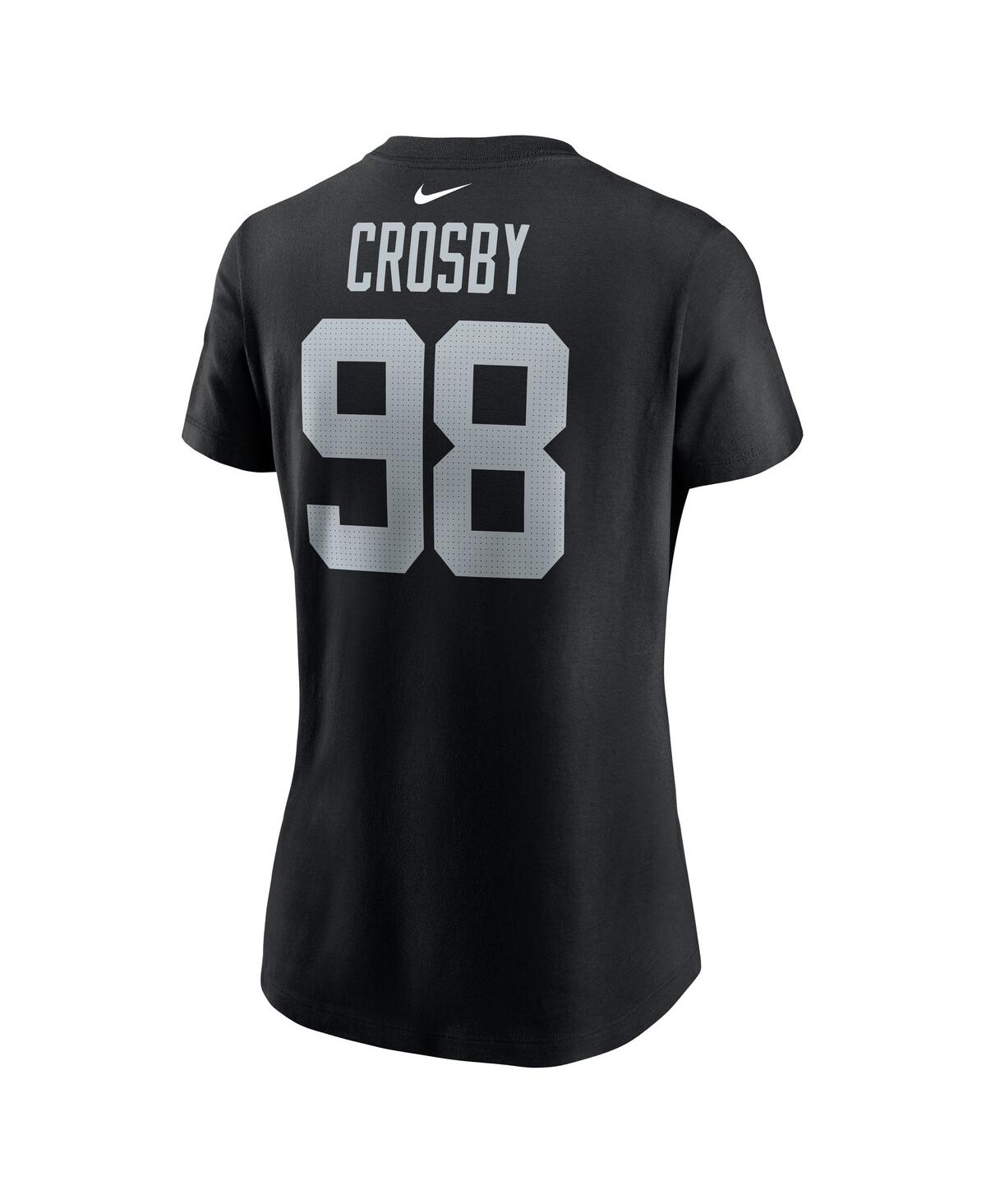 Nike Women's Maxx Crosby Black Las Vegas Raiders Player Name Number T-shirt In Black