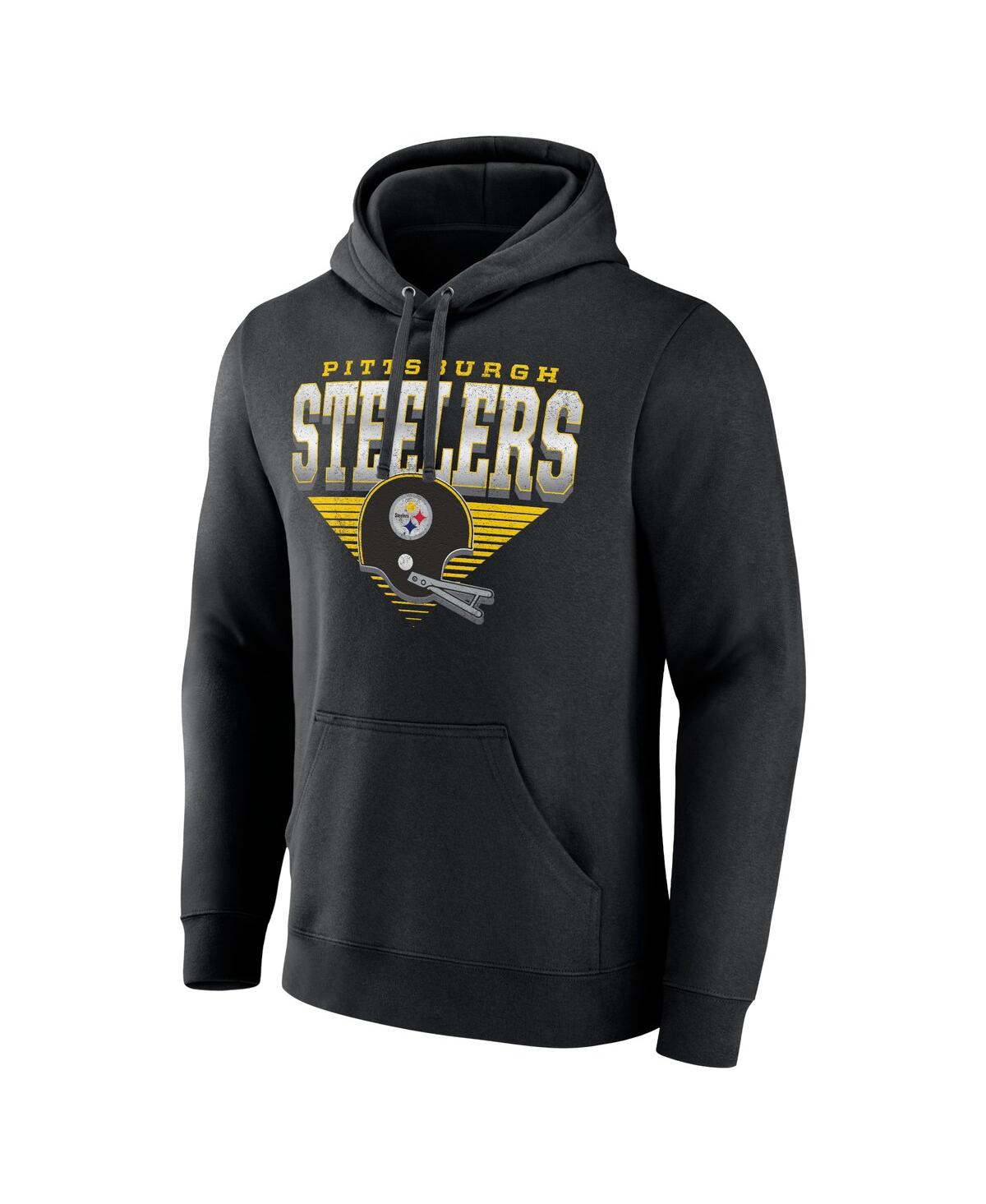 Fanatics Men'sPittsburgh Steelers Geometric Chrome Pullover Hoodie - Black