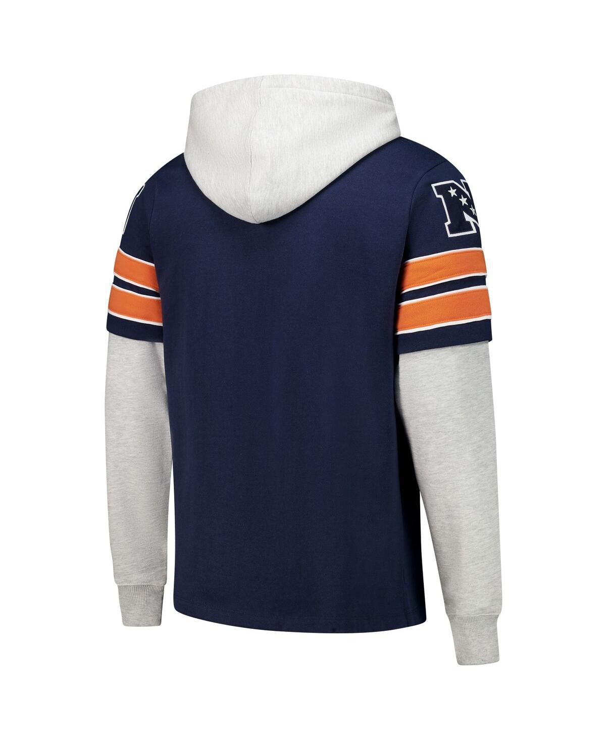 '47 Brand Men'sChicago Bears Double Header Blitz Cornerback Pullover Hoodie - Navy