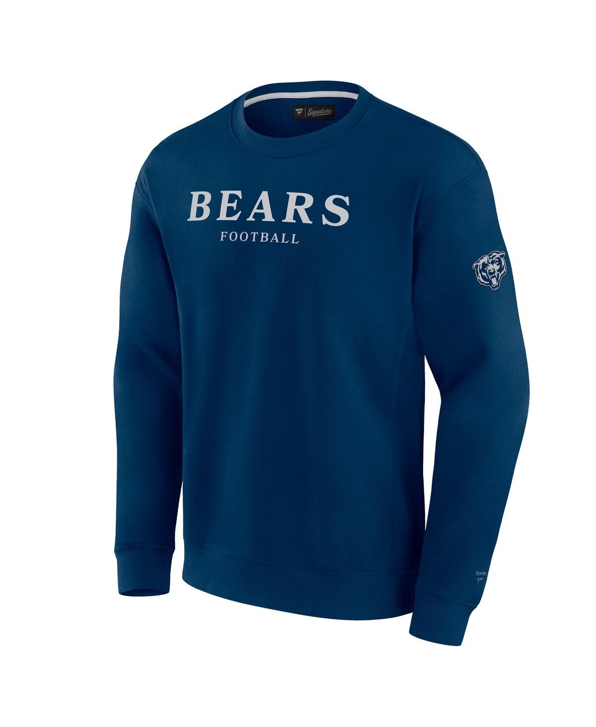 Shop Fanatics Men's And Women's Navy Chicago Bears Elements Unlimited Fleece Pullover Sweatshirt