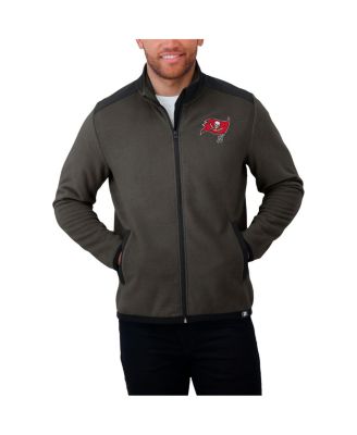 Men's Pewter Tampa Bay Buccaneers Color Block Polar Fleece Full-Zip Jacket