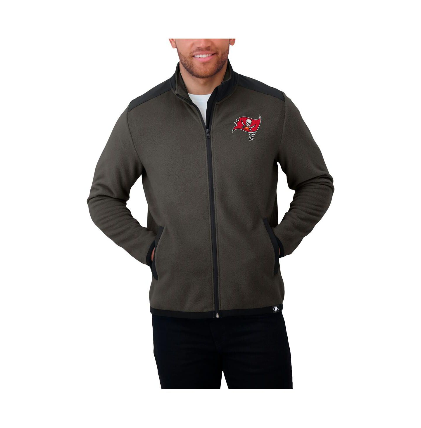 Мужская куртка Fanatics Pewter Tampa Bay Buccaneers Color Block Polar Fleece Full-Zip — фото 3