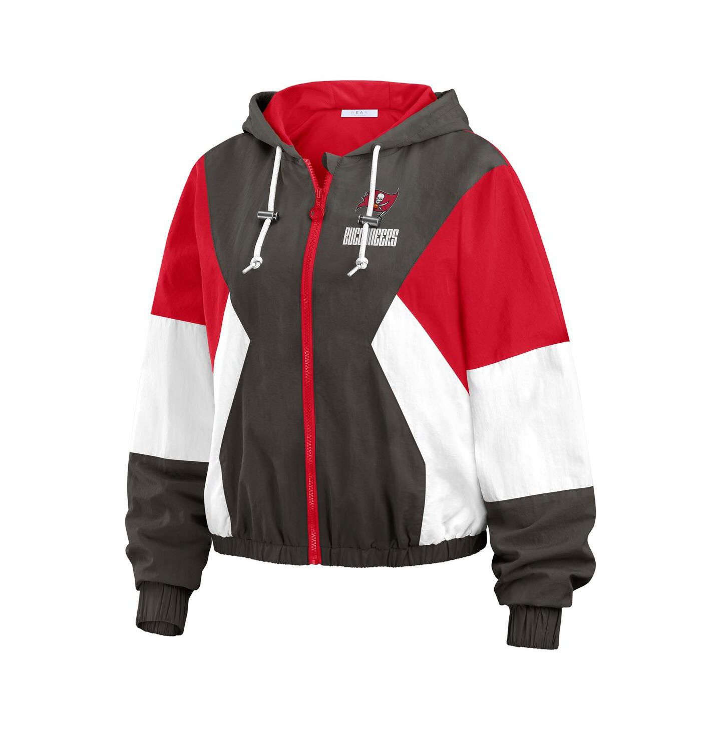 Женская куртка WEAR by Erin Andrews Tampa Bay Buccaneers Plus Size Color Block Full-zip Windbreaker — фото 3