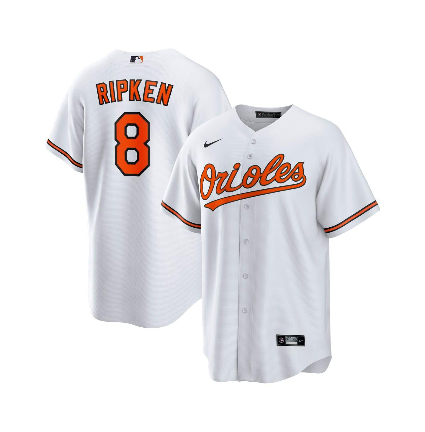 Мужской топ Nike Cal Ripken Jr. White Baltimore Orioles Throwback Replica Player Jersey — фото 1