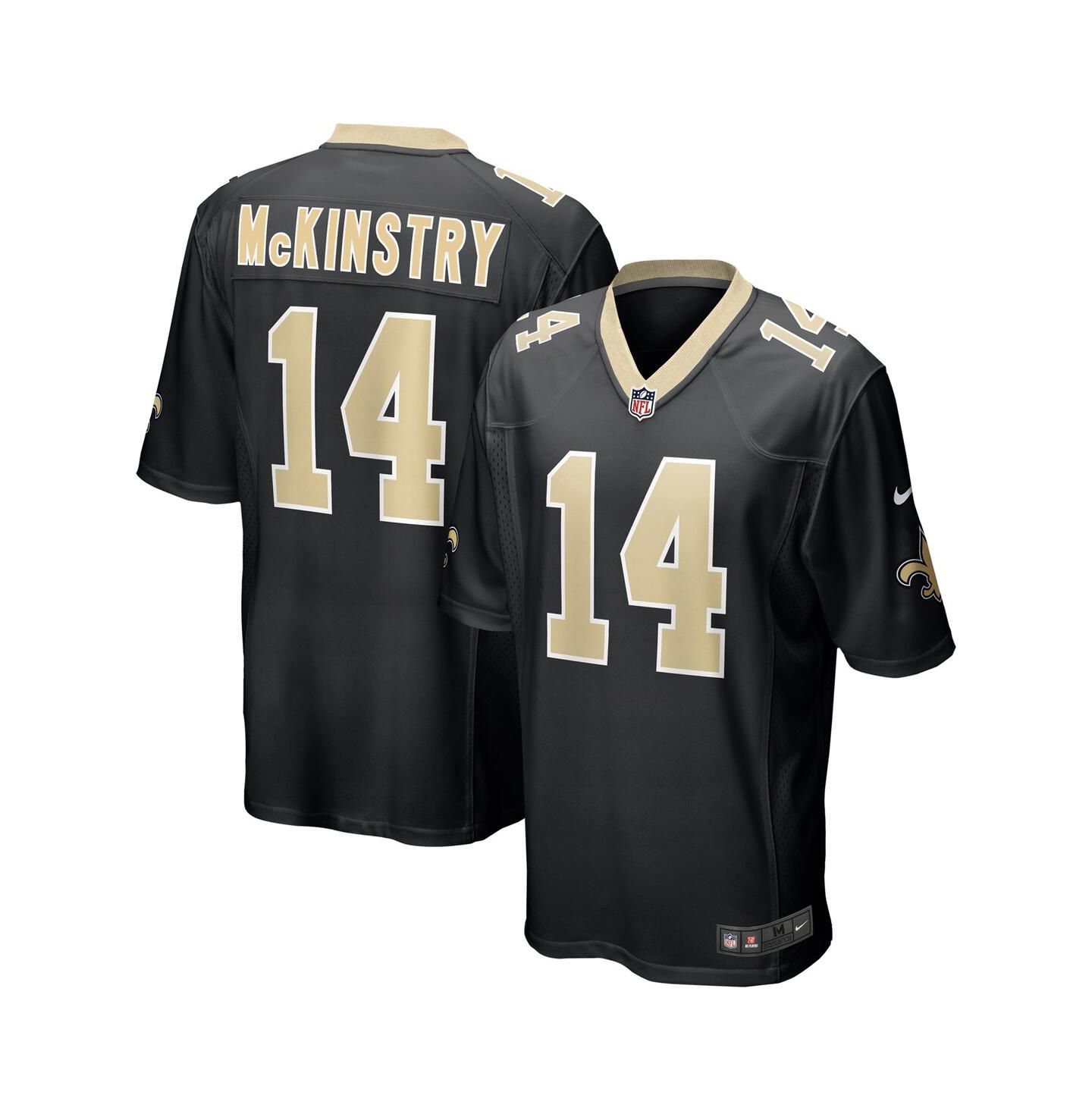 Мужской топ Nike Ga'Quincy McKinstry Black New Orleans Saints Player Game Jersey — фото 1
