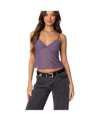 Women's Serafina sheer mesh tank top