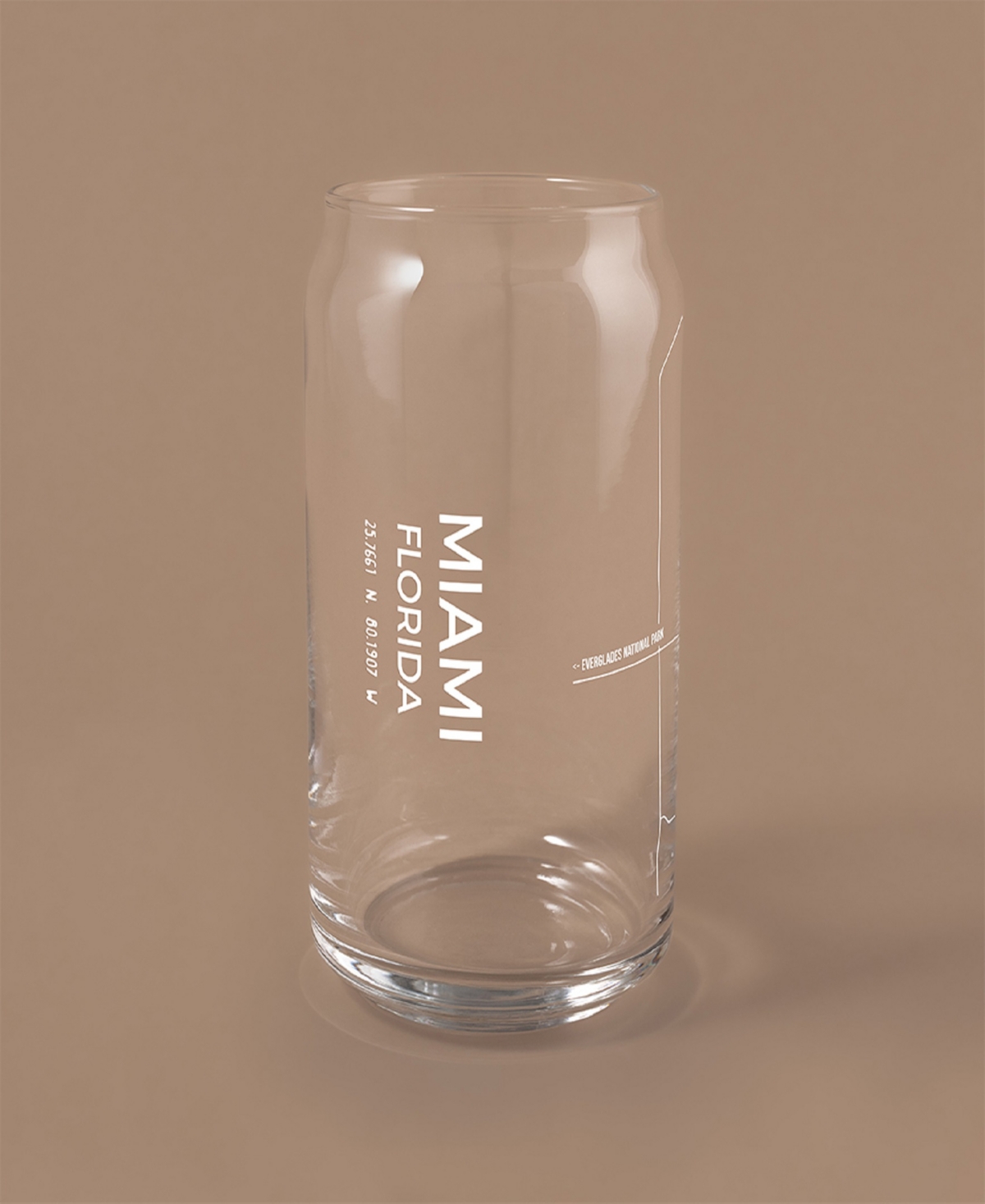 Narbo The Can Miami Map Everyday Glassware, Set Of 2 In White