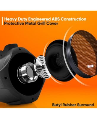 8" Marine Wakeboard Tower Speakers - 300W Waterproof, Dual Bullet Style, Black (PLMRB85)