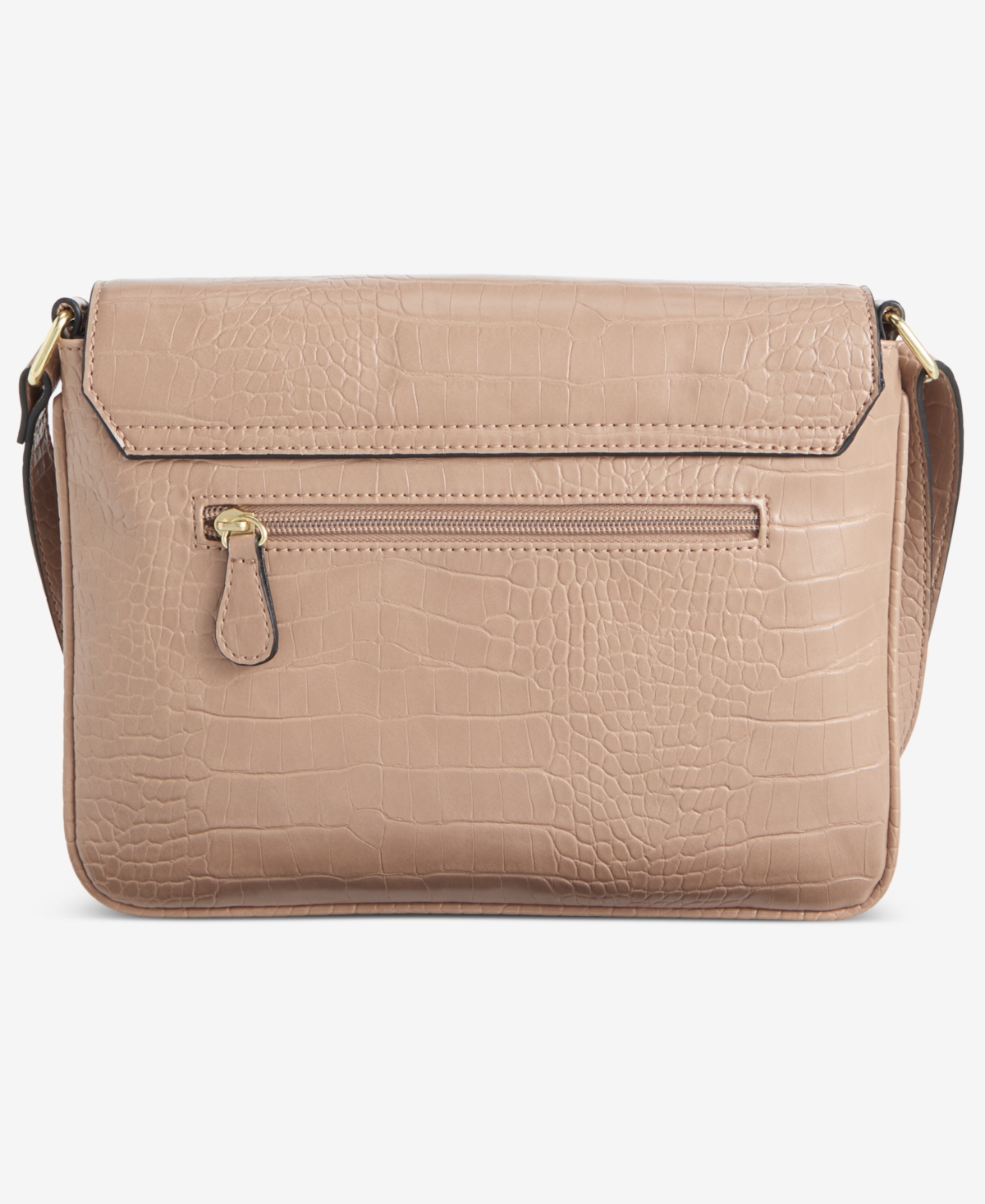 Giani Bernini Croc Flap Small Crossbody, Created For Macy's In Hummus