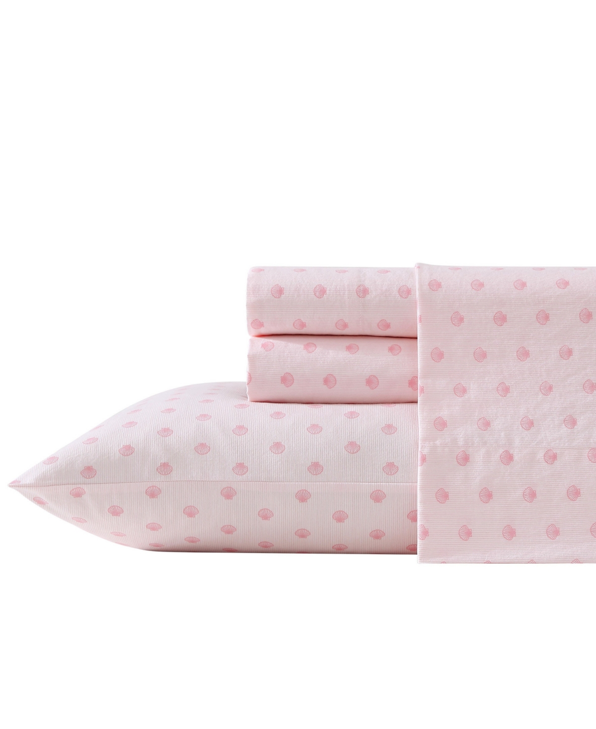 Laura Ashley 200 Thread Count Scallop Dollop Cotton Percale Sheet Set In Scallop Dollop