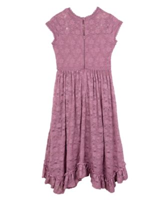 chinese dress ladies Belted Ivory Cotton Lace Midi Dress - Strapless Dresses