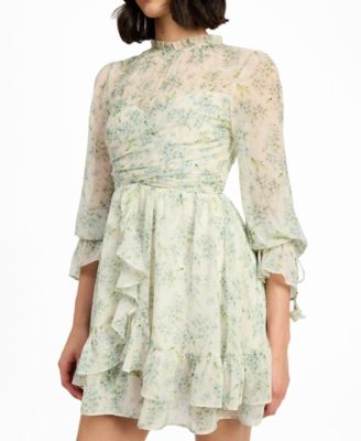 En Saison Women's Marlene Floral Ruffle Mini Dress - Macy's