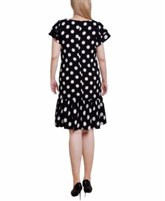 Women's Double Layer Flutter Sleeve Dress