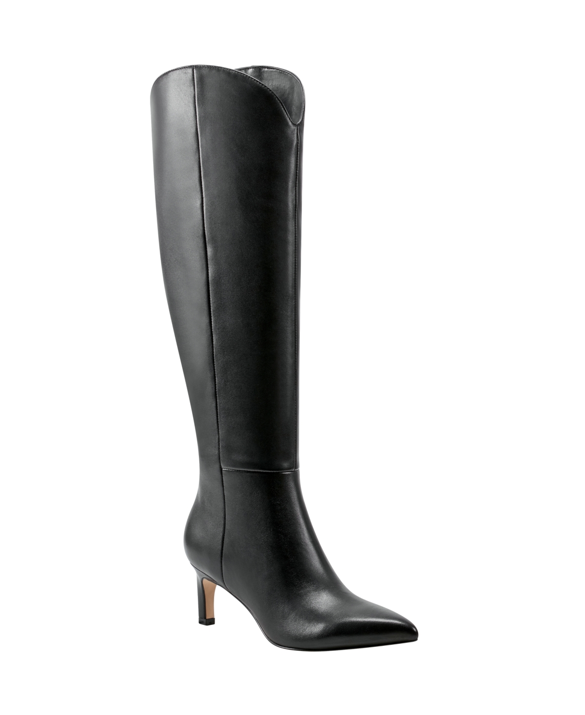Marc Fisher LTD Mella Bootie in Black Leather Smart Closet
