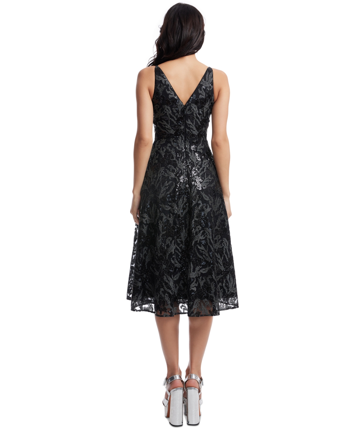 DRESS THE POPULATION WOMEN'S ELISA EMBELLISHED DRESS 