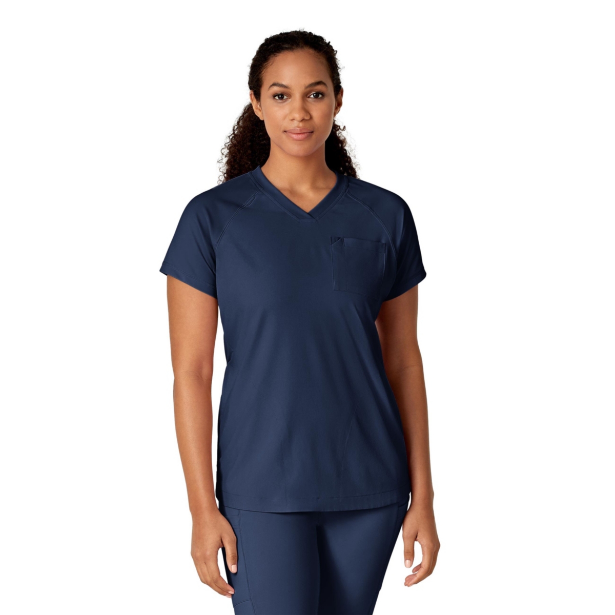 Women's Renew Yoga V-Neck Scrub Top - Caribbean blue