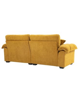 1 Count Chenille fabric Loveseat & Recliner with Pillows