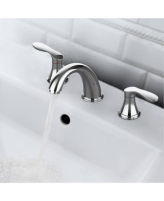 Bathroom Sink Faucet,Widespread Chrome Bathroom Faucet 3 Hole