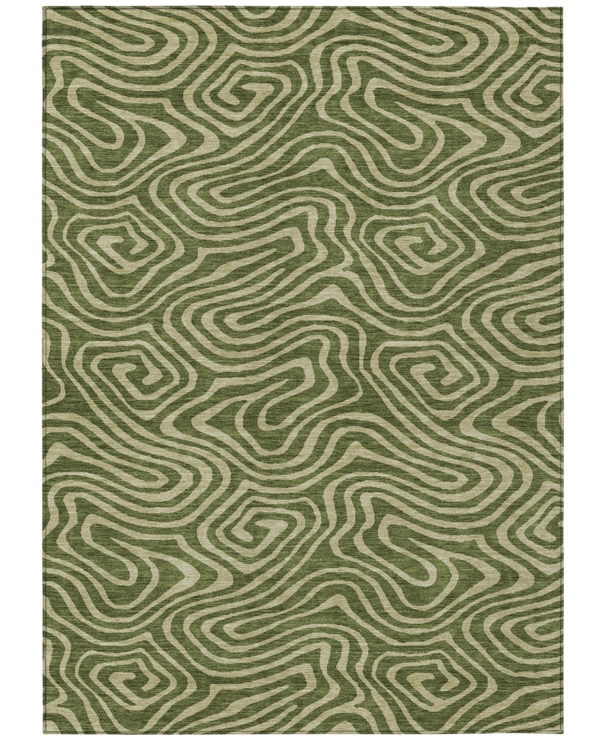 Addison Chantille Machine Washable Acn1020 5'x7'6''area Rug In Olive