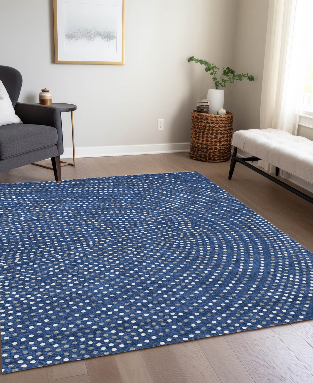 Addison Chantille Machine Washable Acn1021 3'x5' Area Rug In Navy
