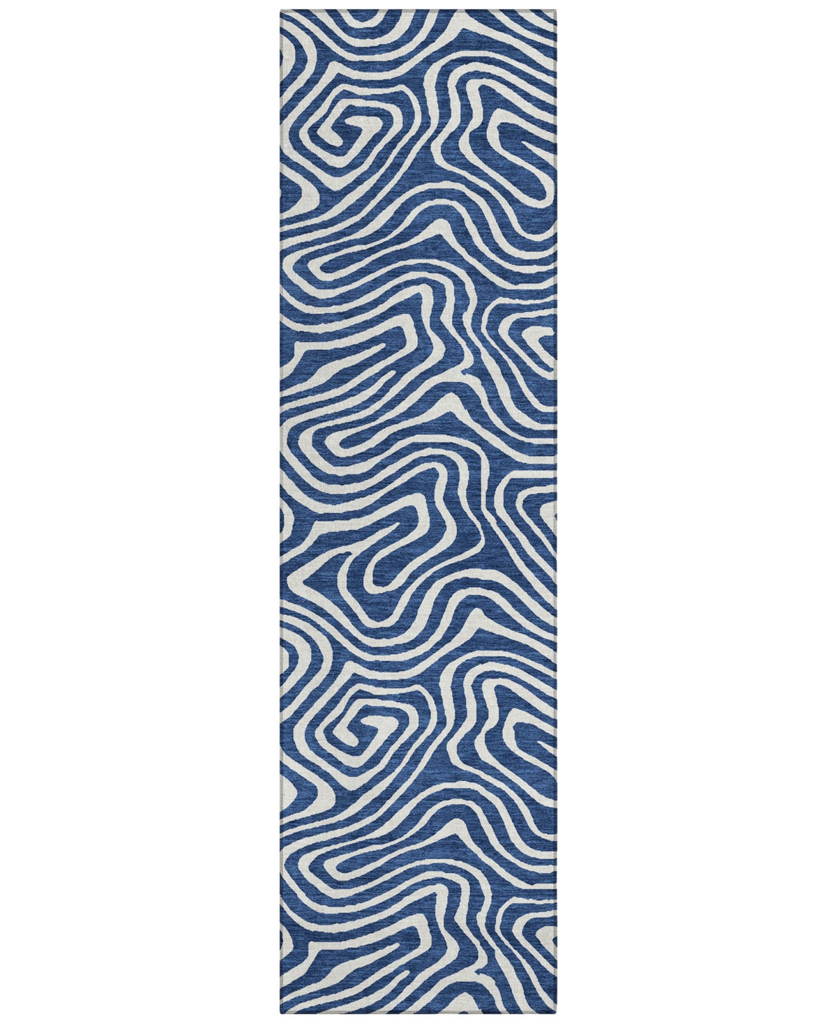 Addison Chantille Machine Washable Acn1020 2'3''x7'6'' Runner Area Rug In Navy