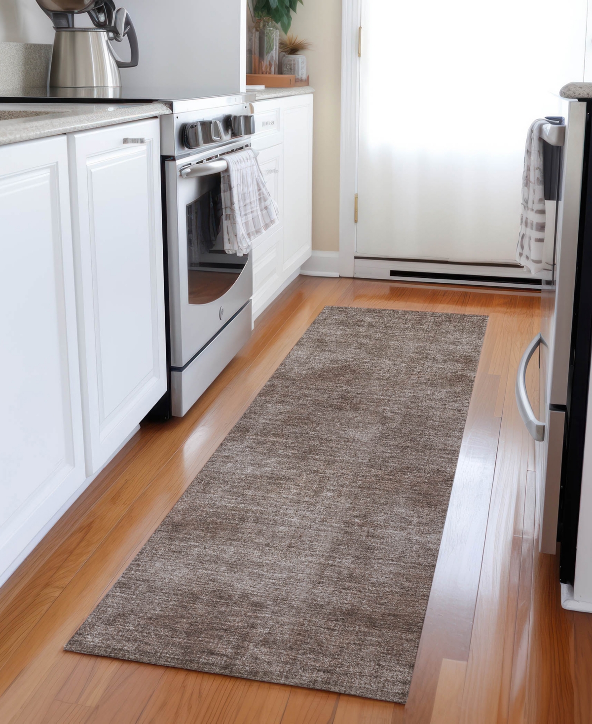 Addison Chantille Machine Washable Acn1018 2'3''x7'6'' Runner Area Rug In Brown