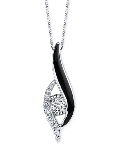 Sirena® Jeans Diamond Pendant Necklace (1/3 ct. t.w.) in 14k White Gold