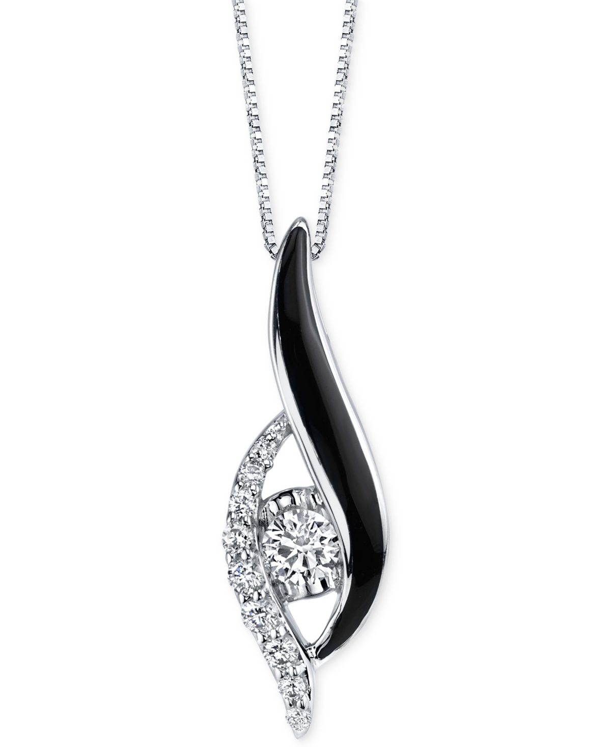 Jeans Diamond Pendant Necklace (1/3 ct. t.w.) in 14k White Gold - White Gold
