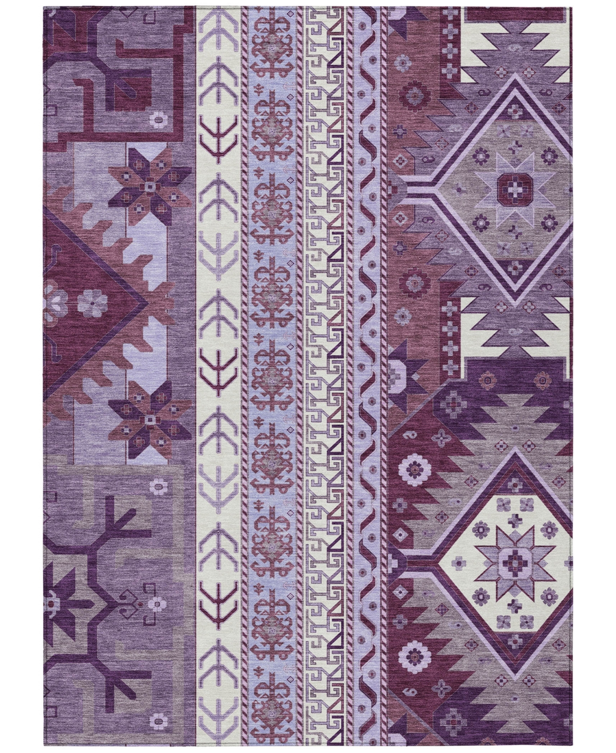 Addison Chantille Machine Washable Acn1015 9'x12' Area Rug In Purple