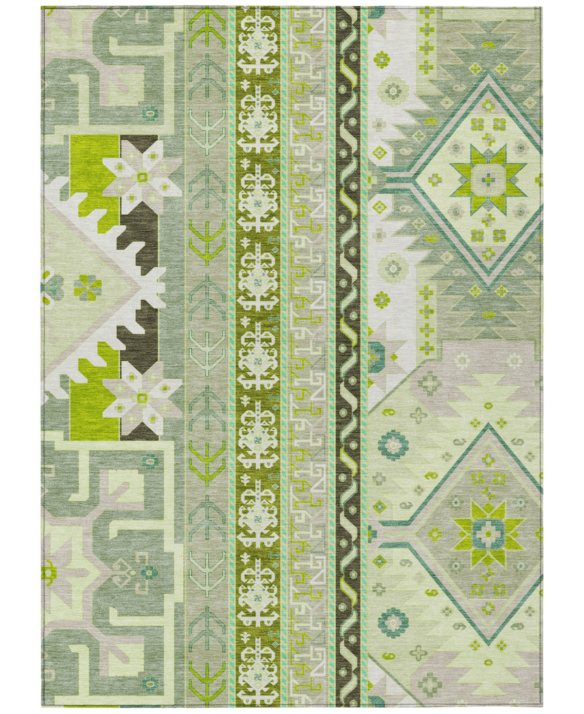 Addison Chantille Machine Washable Acn1015 9'x12' Area Rug In Sage