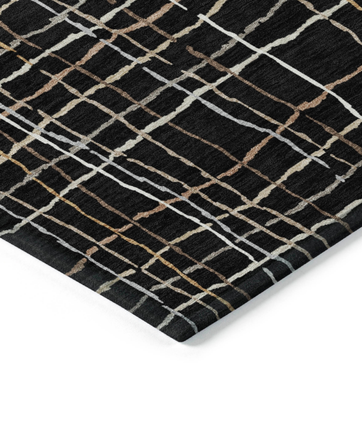 Addison Chantille Machine Washable Acn998 5'x7'6" Area Rug In Black