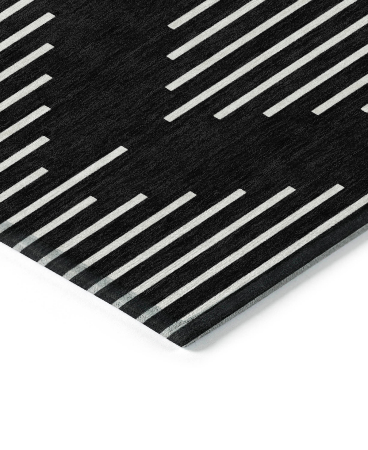 Addison Chantille Machine Washable Acn1016 2'3"x7'6" Runner Area Rug In Black