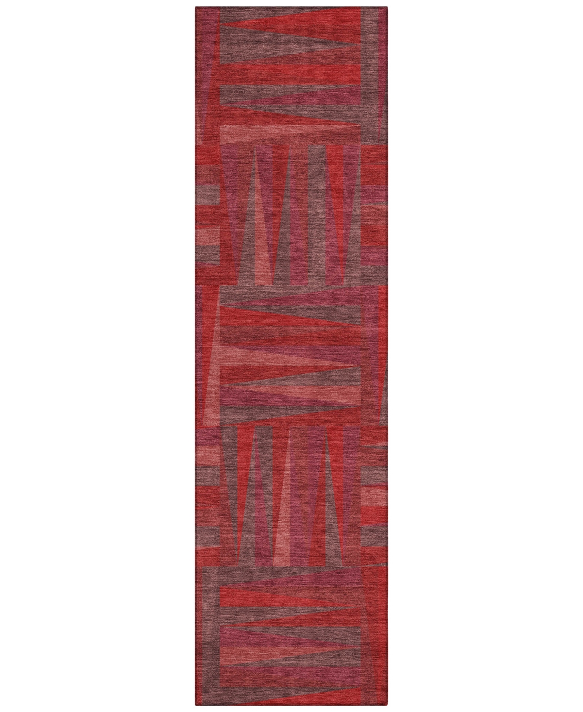 Addison Chantille Machine Washable Acn1012 2'3"x7'6" Runner Area Rug In Red