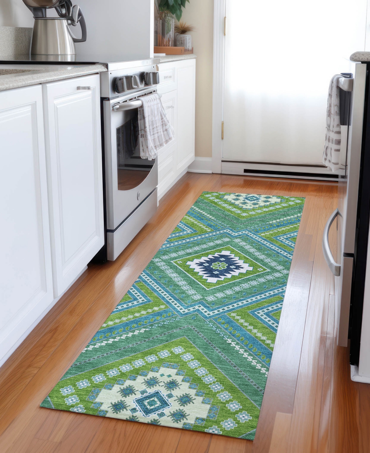 Addison Chantille Machine Washable Acn1010 2'3"x7'6" Runner Area Rug In Lime