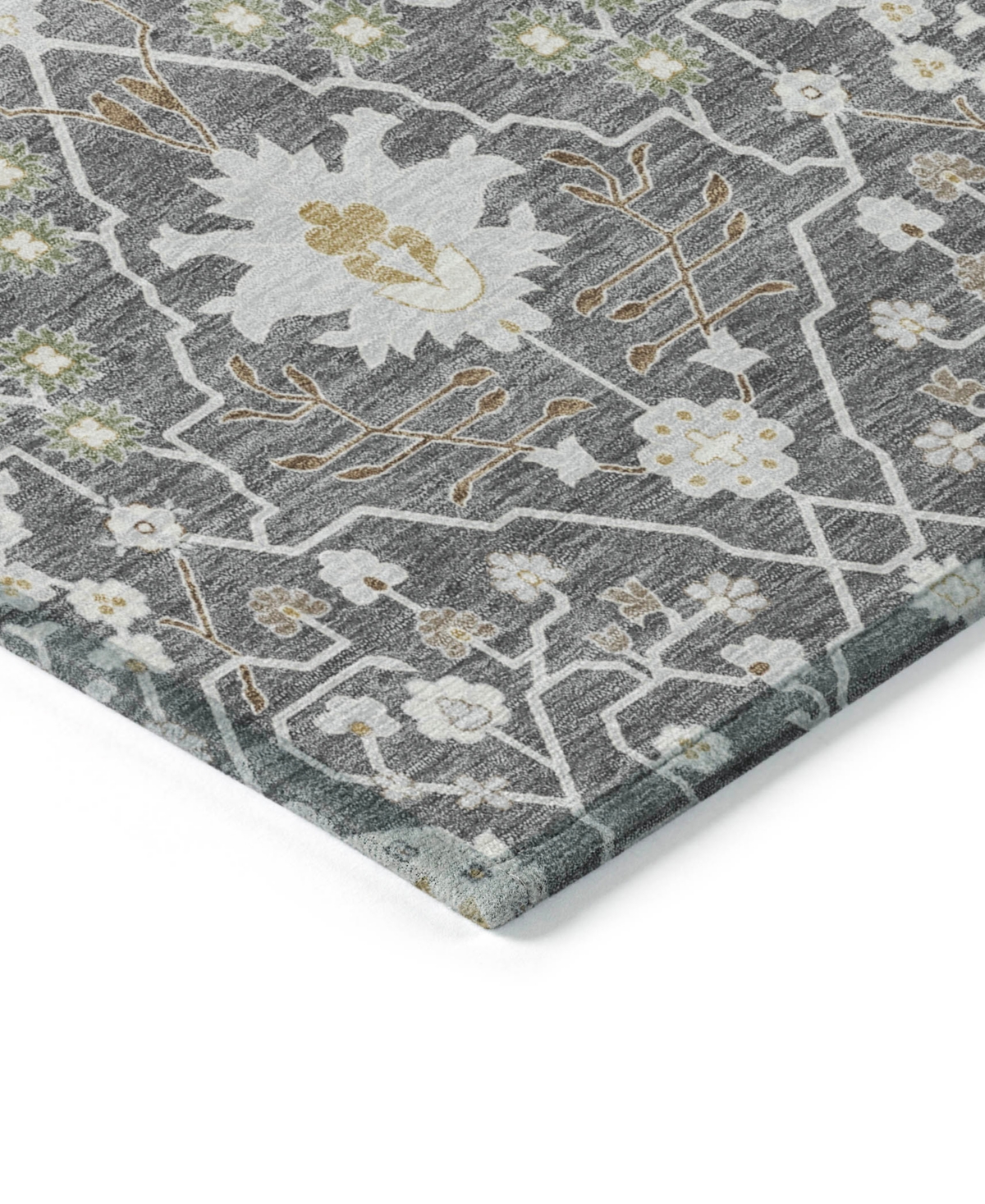 Addison Chantille Machine Washable Acn1009 2'3"x7'6" Runner Area Rug In Charcoal