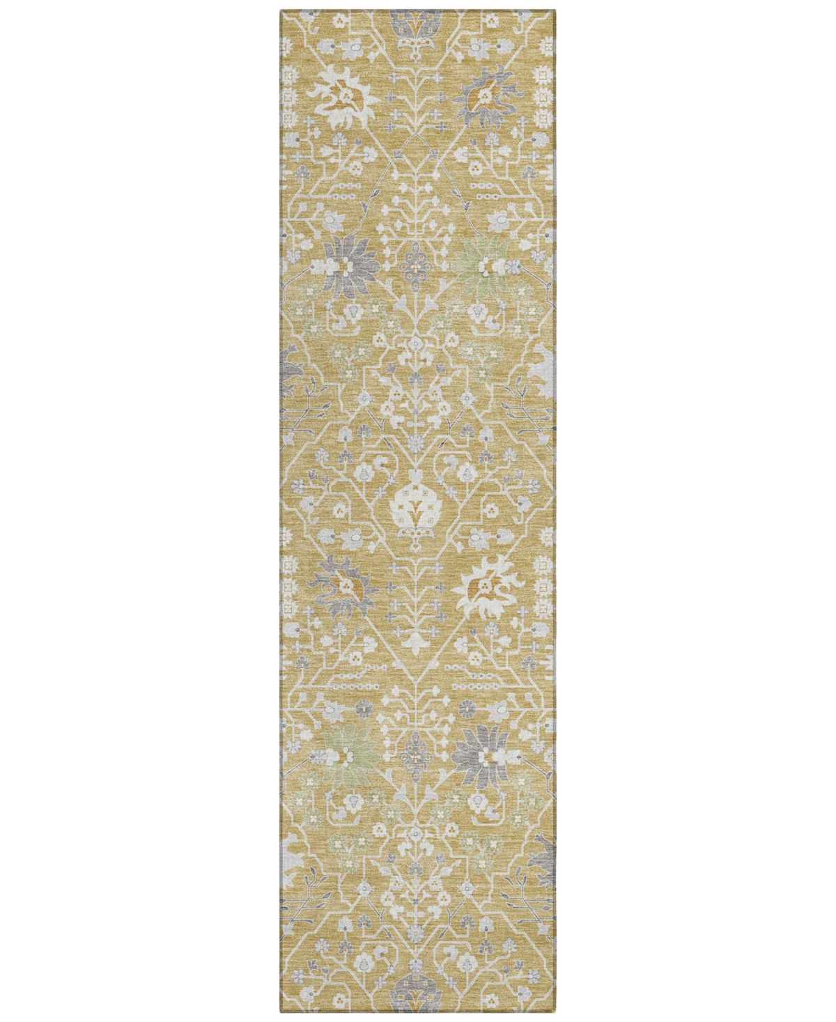 Addison Chantille Machine Washable Acn1009 2'3"x7'6" Runner Area Rug In Gold