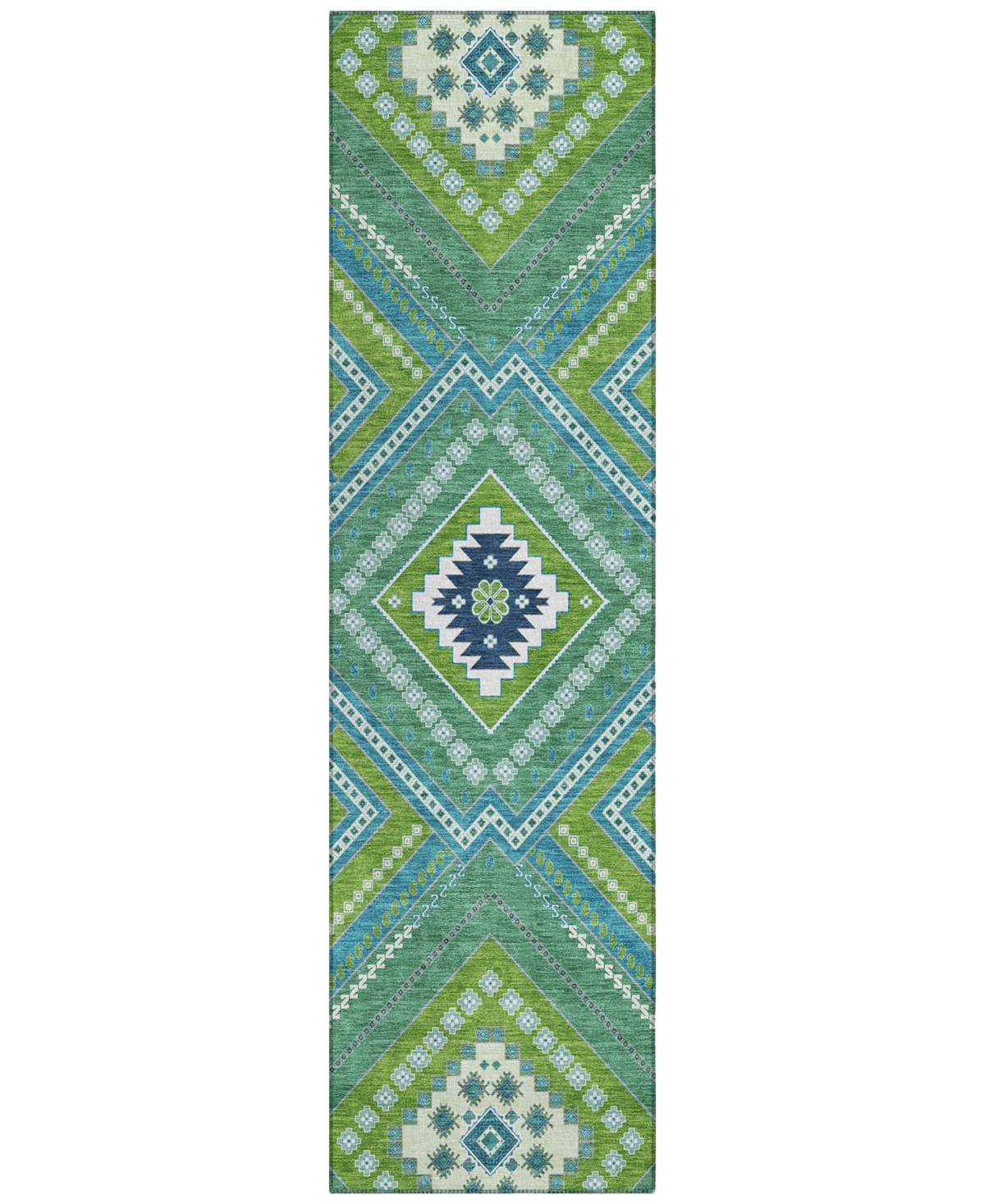 Addison Chantille Machine Washable Acn1010 2'3"x7'6" Runner Area Rug In Lime