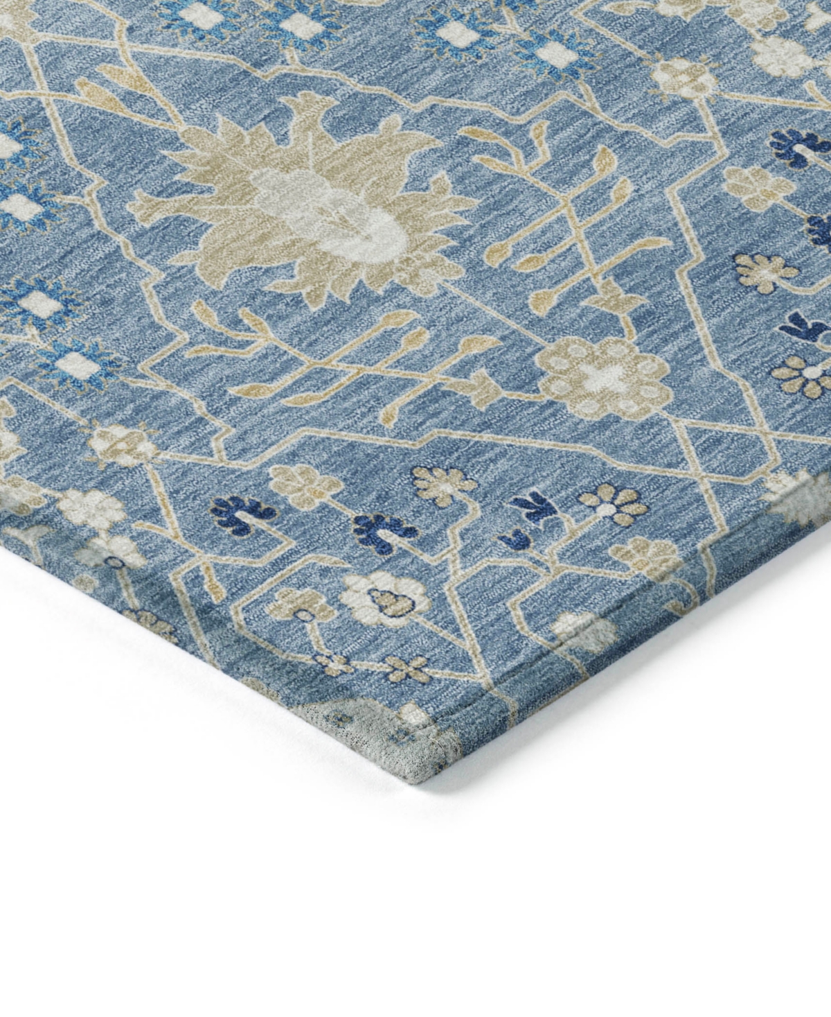 Addison Chantille Machine Washable Acn1009 10'x14' Area Rug In Denim