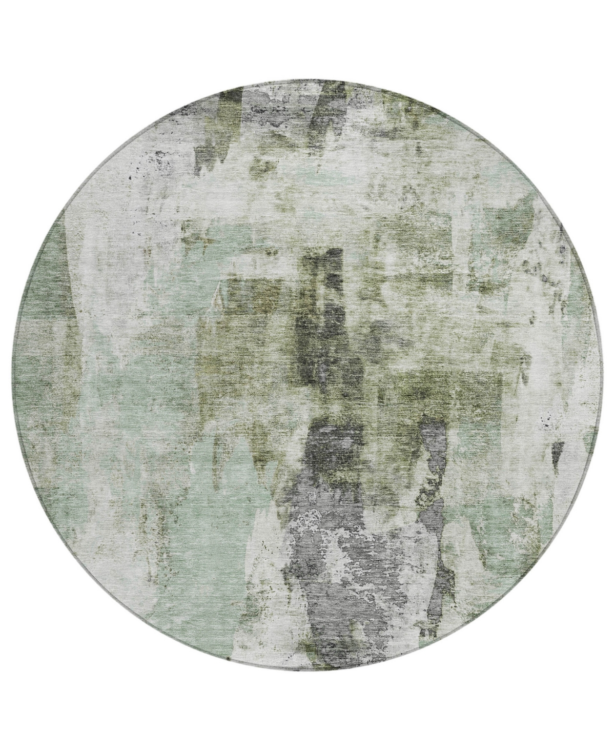 Addison Chantille Machine Washable Acn1076 8'x8' Round Area Rug In Mint