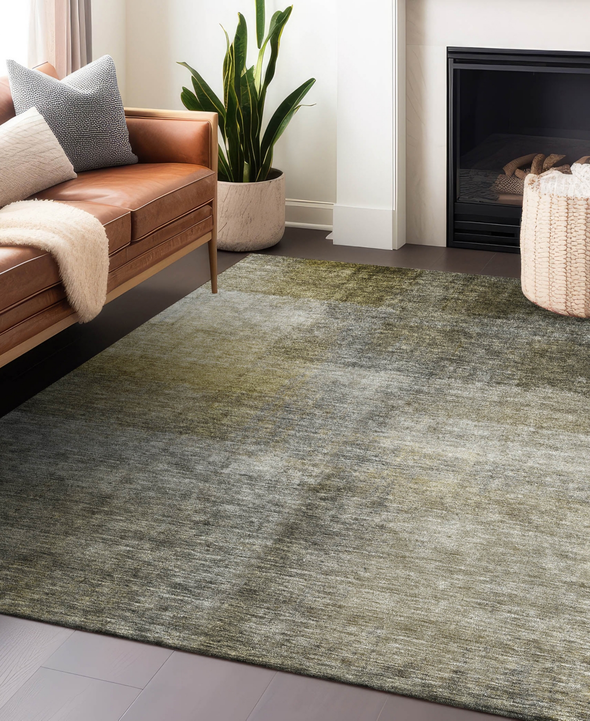 Addison Chantille Machine Washable Acn1096 2'6"x3'10" Area Rug In Taupe