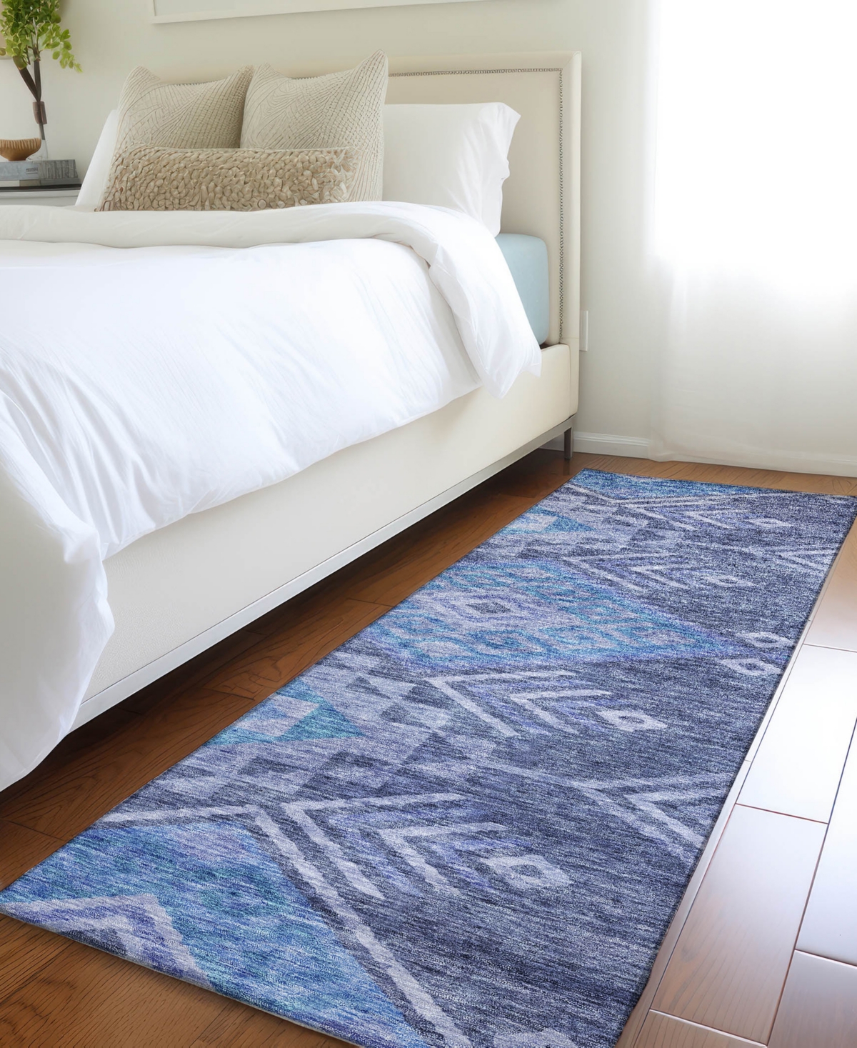 Addison Chantille Machine Washable Acn1091 2'3"x7'6" Runner Area Rug In Navy