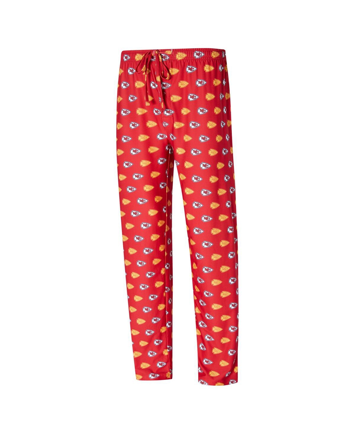 Concepts Sport Men'sKansas City Chiefs Record Allover Print Knit Pants - Red