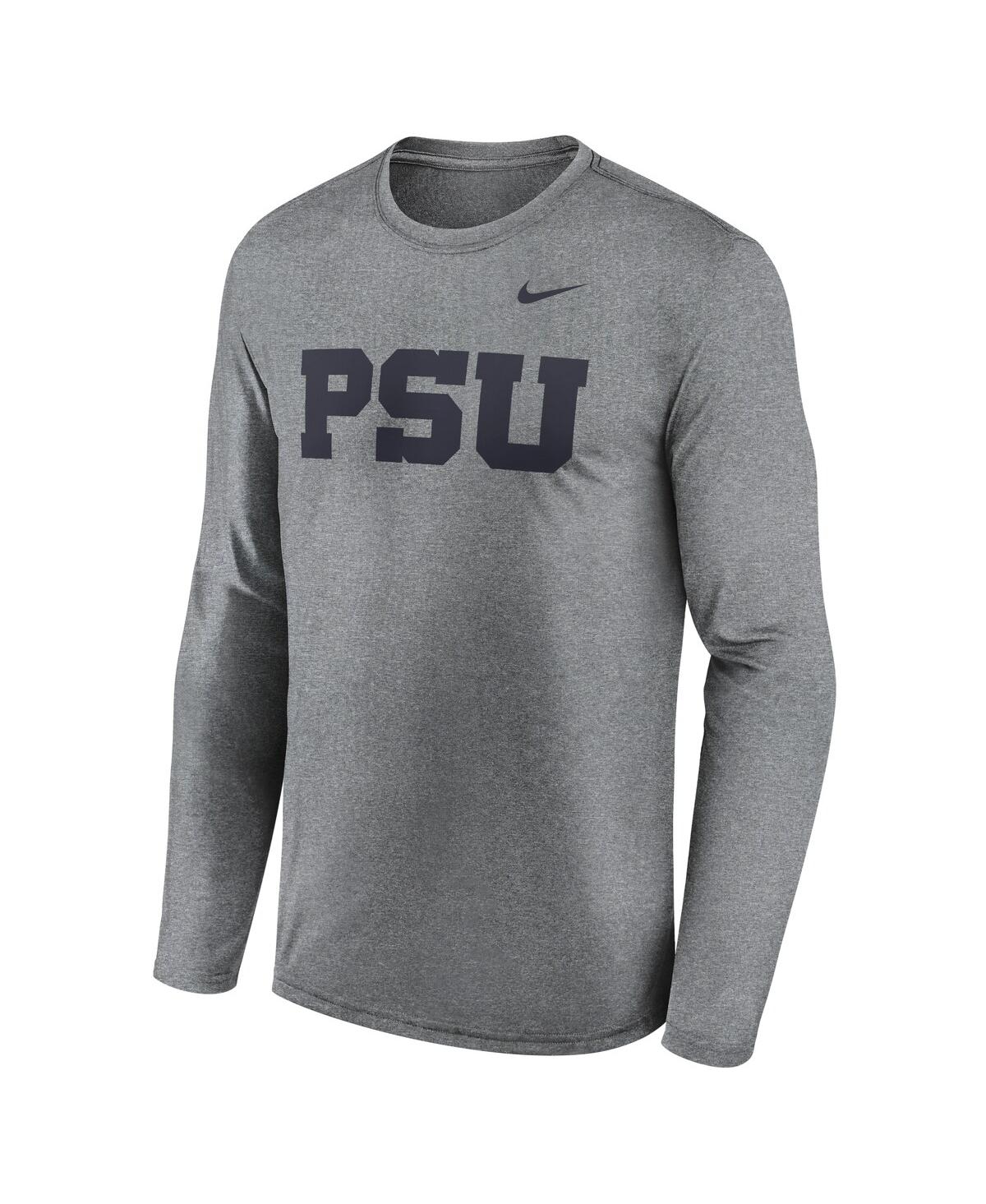 Nike Men'sPenn State Nittany Lions Primetime Alternate Logo Legend Long Sleeve T-Shirt - Heather Gray